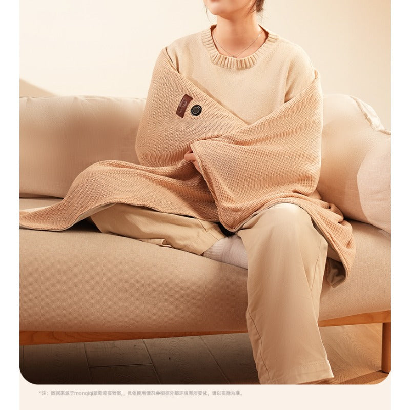 WarmEase Heated Shoulder Blanket – Soft Cozy Warming Throw for Office & Home Use