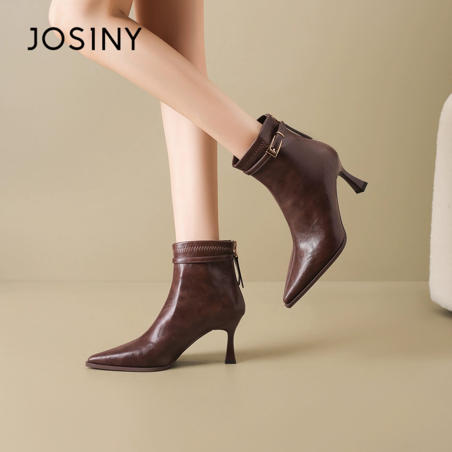 UrbanChic Pointed Toe Stiletto Boots – Women’s Short Heeled Fashion Boots