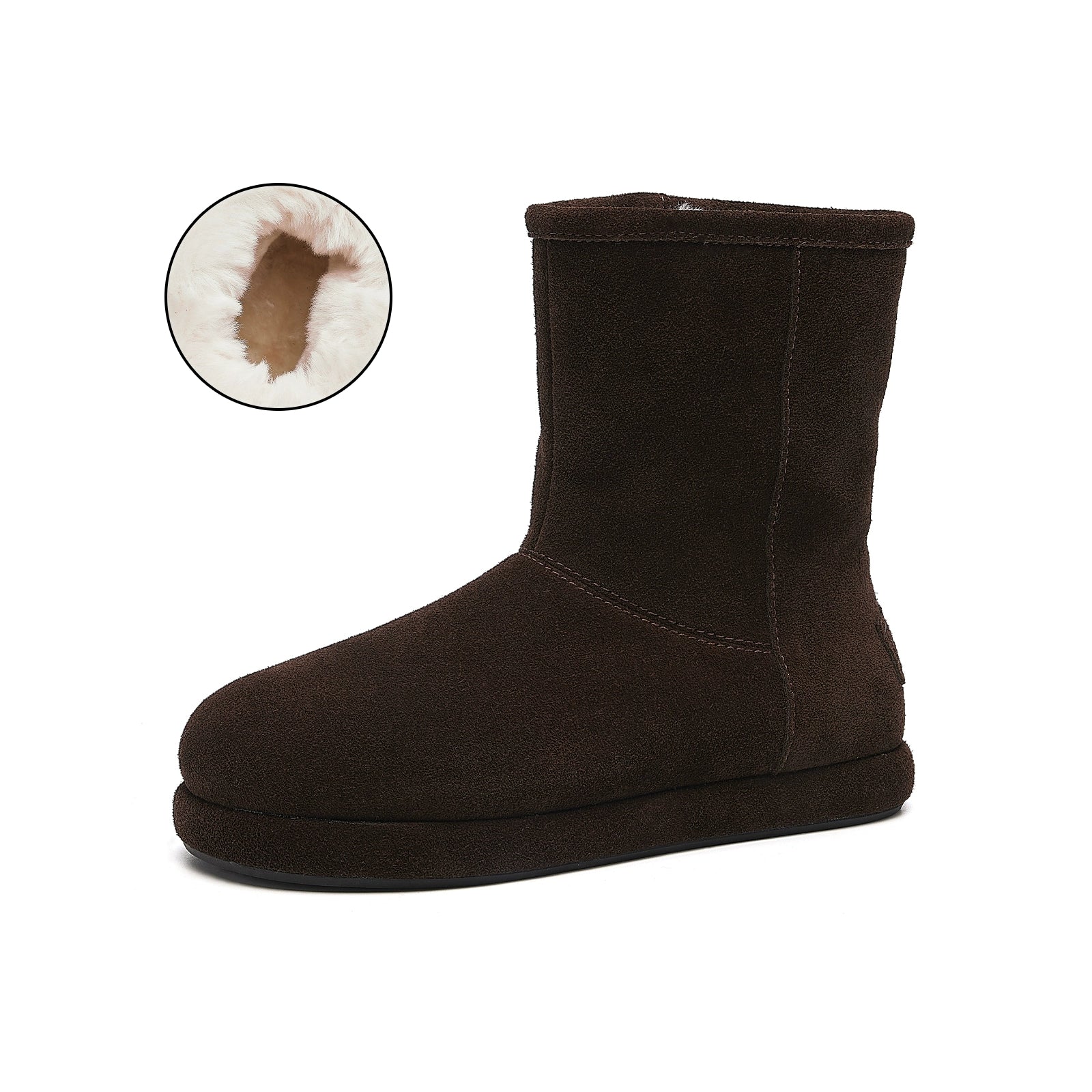 CozyStep Leopard Print Winter Boots – Flat Plush-Lined Short Boots for Women