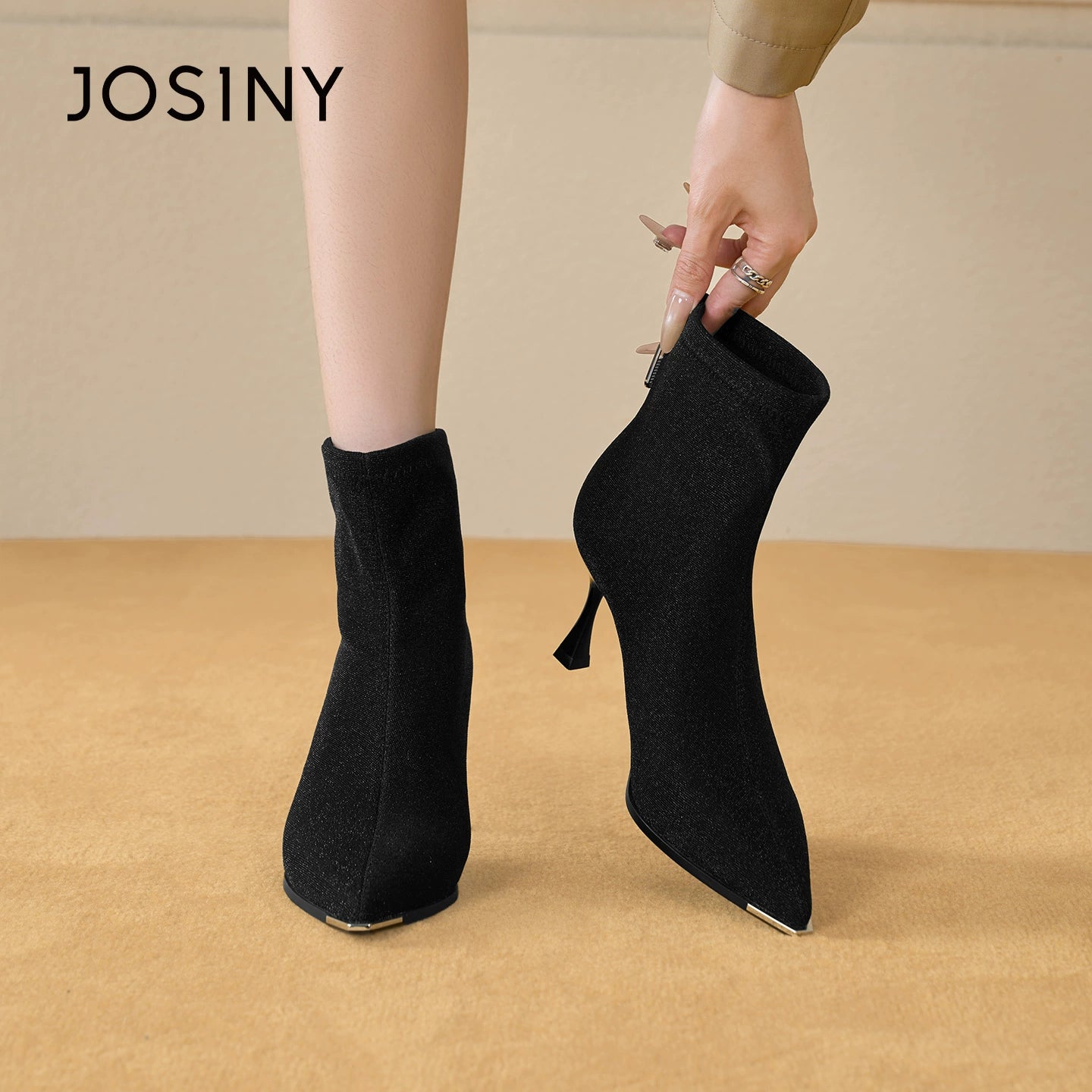 VelvetPoint Slim Stiletto Ankle Boots – Women’s Pointed Toe Heeled Short Boots