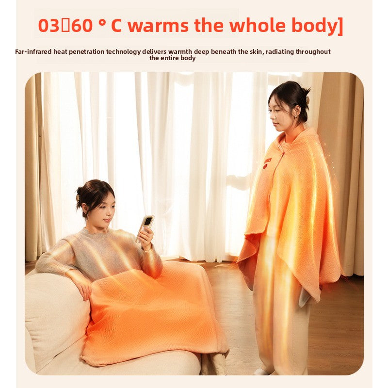 WarmEase Heated Shoulder Blanket – Soft Cozy Warming Throw for Office & Home Use