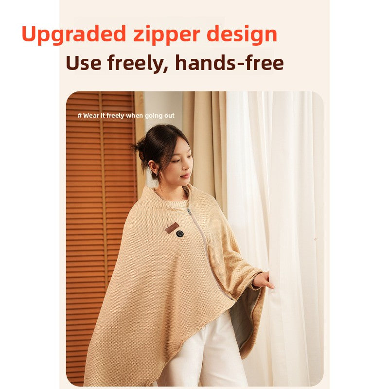 WarmEase Heated Shoulder Blanket – Soft Cozy Warming Throw for Office & Home Use