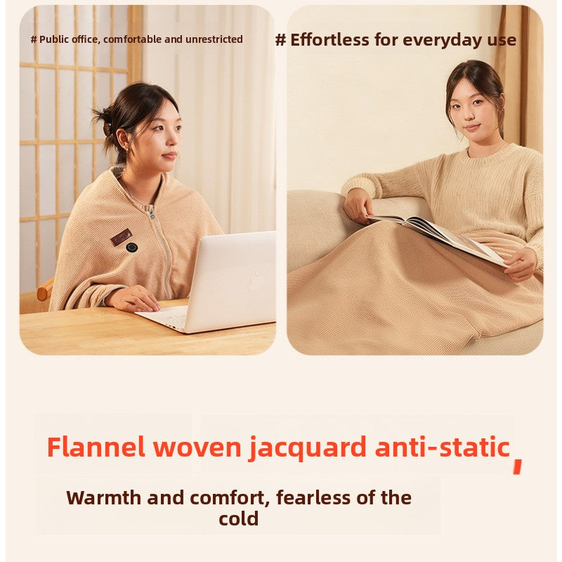 WarmEase Heated Shoulder Blanket – Soft Cozy Warming Throw for Office & Home Use