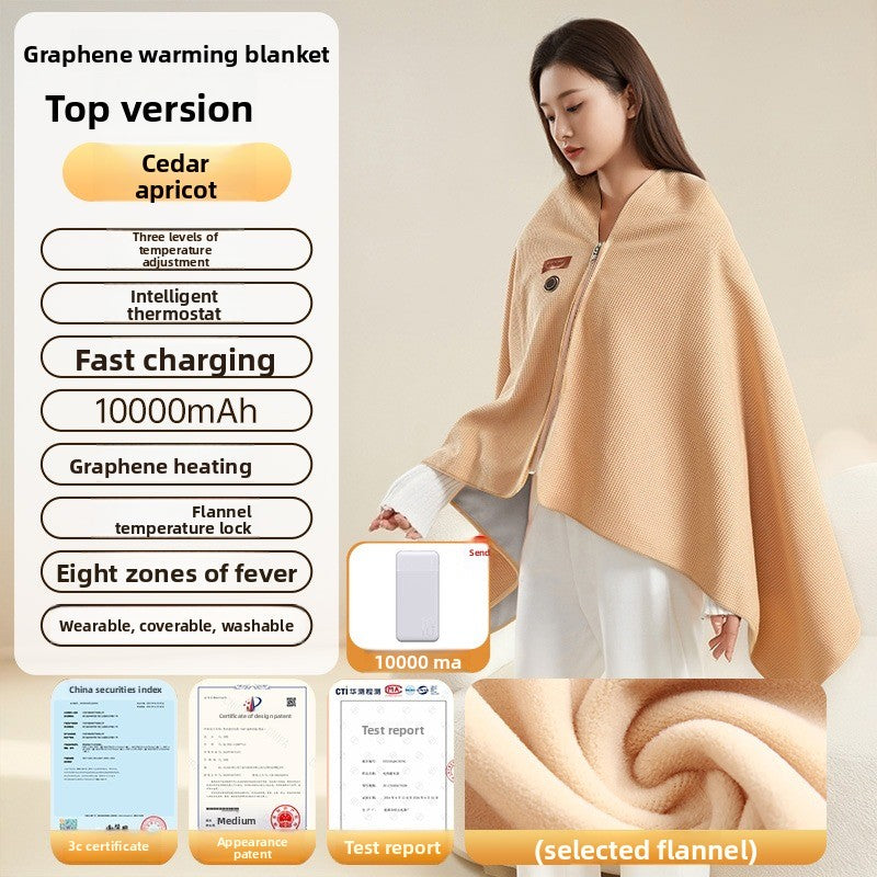 WarmEase Heated Shoulder Blanket – Soft Cozy Warming Throw for Office & Home Use