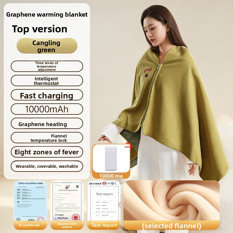 WarmEase Heated Shoulder Blanket – Soft Cozy Warming Throw for Office & Home Use