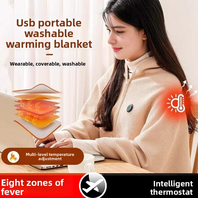 CozyWarm Heated Blanket – USB Rechargeable Throw for Office and Home