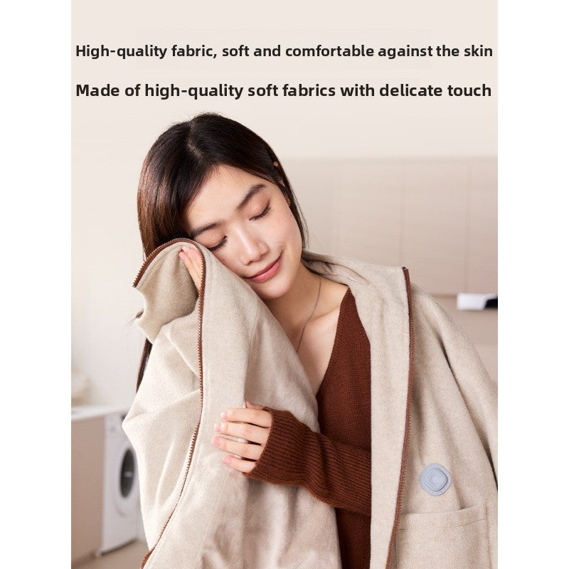 CozyWarm Heated Shawl – USB Rechargeable Electric Blanket for Home Use