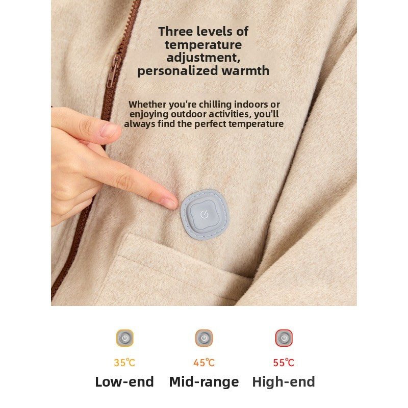 CozyWarm Heated Shawl – USB Rechargeable Electric Blanket for Home Use