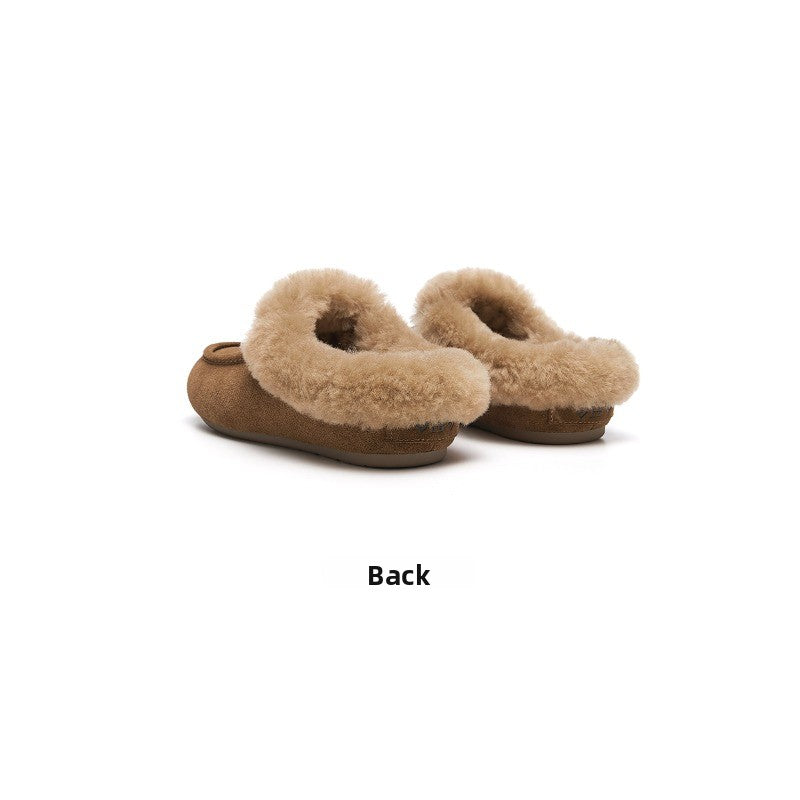 CozyStep Faux Fur Loafers – Women’s Flat Suede Winter Shoes