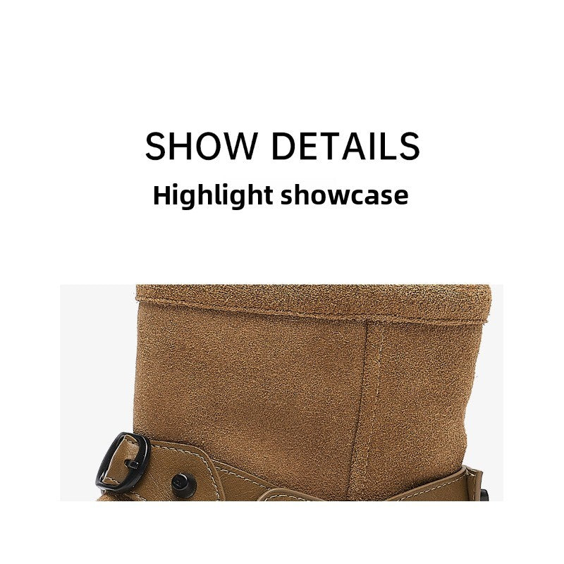 CozyStep Flat Winter Boots – Plush-Lined Short Snow Boots for Women