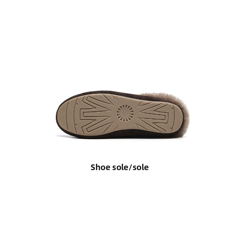 CozyStep Faux Fur Loafers – Women’s Flat Suede Winter Shoes