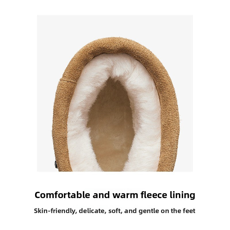 CozyStep Flat Winter Boots – Plush-Lined Short Snow Boots for Women